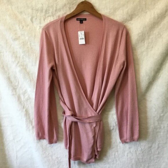 J.Crew Mercantile Pink Wrap Belted Cardigan - Picture 2 of 9